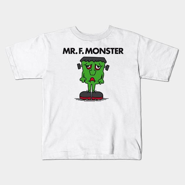 MR F. MONSTER Kids T-Shirt by andrew_kelly_uk@yahoo.co.uk